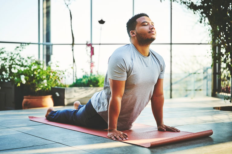 Person doing yoga